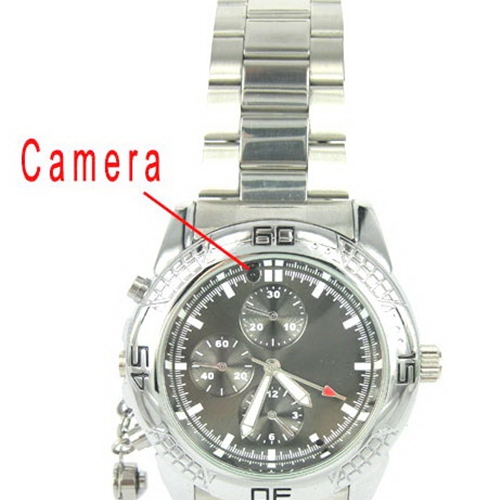 5.0 MP Pinhole Camera Watch with CMOS Sensor - 4GB Memory - Click Image to Close